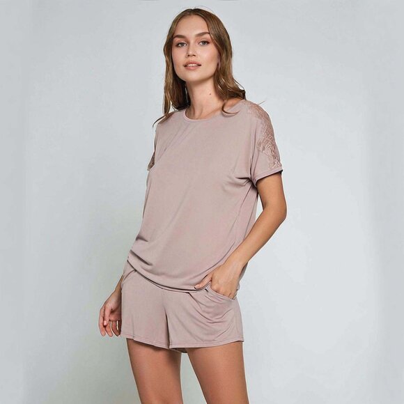 Soft Pajama Set with Pockets Womens Plus Size 2x Blush Color Loungewear - Picture 9 of 9